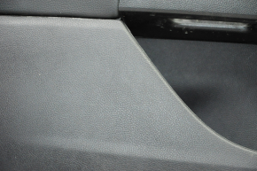 Обшивка дверей картка перед лев Ford Fusion mk5 17-20 чорн з чорною вставкою ганчірка, підлокітник шкіра, молдинг сірий структура, подряпини