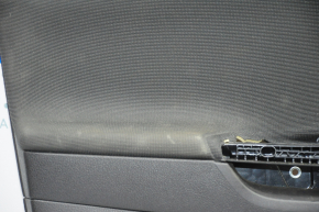 Обшивка дверей картка перед лев Ford Focus mk3 11-14 чорн з чорною вставкою ганчірка, під хімчистку