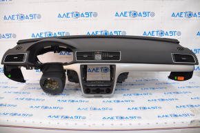 Торпедо передня панель AIRBAG VW Passat b7 12-15 USA сіра вставка