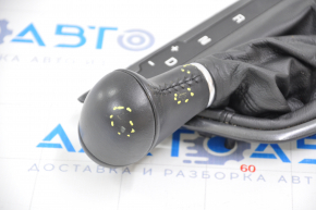 Накладка шифтера КПП із ручкою Kia Optima 14-15 рест шкіра чорна, потертості на ручці