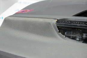 Обшивка двери карточка передняя правая Ford Focus mk3 11-14 черн с сер вставкой тряпка, царапины, под химчистку