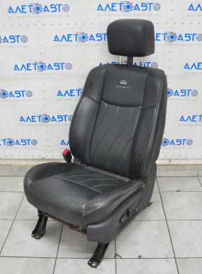 Водійське сидіння Infiniti JX35 QX60 13 - з airbag, електро, підголів з монітор, шкіра чорний, потерто, іржаве