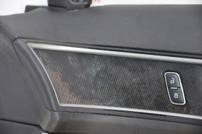 Обшивка двери карточка передняя правая Ford Explorer 16-19 рест, кожа черн, ржавчина