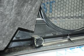 Обшивка двери карточка передняя правая Audi A4 B8 13-16 рест черн с беж вставкой кожа, подлокотник кожа, молдинг под дерево глянец, седан, слом креп