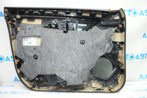 Обшивка двери карточка передняя правая Mercedes CLA 14-19 черн с черн вставкой кожа, подлокотник кожа, под память сидений