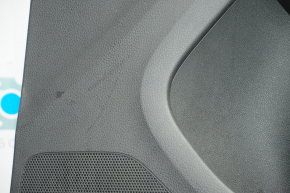 Обшивка дверей картка перед прав VW Jetta 11-18 USA чорний з чорним вставкою пластик, підлокітник шкіра, молдинг сірий глянець тип 1, подряпини