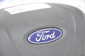 Подушка безопасности airbag в руль водительская Ford Fusion mk5 13-16 черн, ржавый пиропатрон, дефект эмблемы