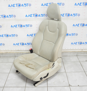 Водійське сидіння Volvo XC90 16- без airbag, електро, шкіра сіра, надриви, під перешив