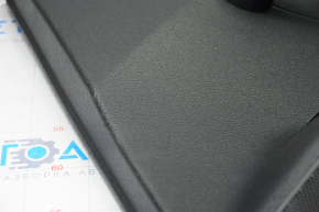 Обшивка дверей картка зад прав VW Passat b7 12-15 USA чорний з чорним вставкою пластик, підлокітник шкіра, молдинг сірий глянець, злам креп, подряпини, надрив