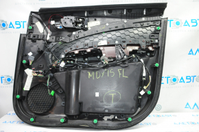 Обшивка двери карточка передняя левая Acura MDX 14-16 черн с черн вставкой кожа, подлокотник кожа, молдинг под дерево глянец, под память сидений, царапины