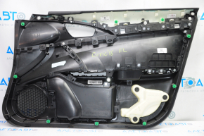 Обшивка дверей картка перед лев Honda Civic X FC 16-21 4d чорн з чорною вставкою пластик, підлокітник ганчірка, подряпини, під хімчистку