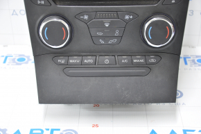Панель управління радіо та кліматом Ford Edge 15-18 auto, dual zone під маленький монітор, потертості та подряпини на накладці