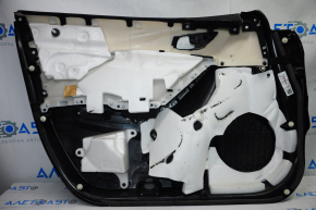 Обшивка двери карточка передняя правая Mazda 6 13-15 черн с черн вставкой тряпка, подлокотник кожа, надрыв, царапины