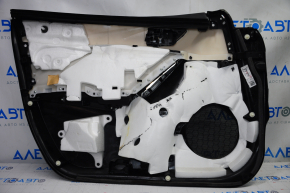 Обшивка дверей картка перед прав Mazda 6 13-15 черн з чорн вставкою ганчірка, підлокітник шкіра, подряпини, під хімчистку