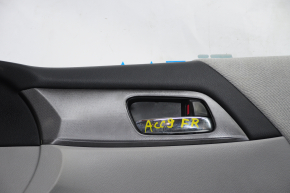 Обшивка дверей картка перед правою Honda Accord 13-17 сер із сіркою вставкою велюр, підлокітник велюр, молдинг ручки тип 1, під хімчистку