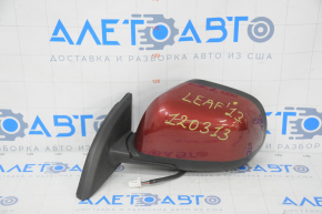 Дзеркало бічне ліве Nissan Leaf 13-17 5 пінів, підігрів, червоне