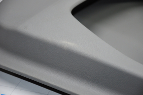 Обшивка двери карточка задняя левая Honda Accord 13-17 сер с сер вставкой велюр, подлокотник велюр, под химчистку, залом