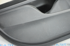 Обшивка дверей картка ззаду ліва Honda Civic X FC 16-21 4d чорн з беж вставкою пластик, підлокітник ганчірка, подряпини