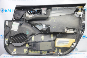 Обшивка двери карточка передняя левая Lexus ES350 07-09 черная, подлокотник кожа, царапины, надрывы