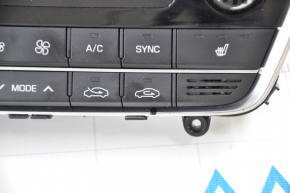 Управління клімат-контролем Hyundai Sonata 15-17 auto, dual zone з підігрівом, поліз хром, подряпина на склі