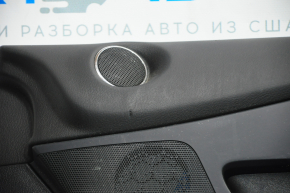 Обшивка двери карточка передняя правая Lexus RX350 RX450h 10-15 черн с черн вставкой кожа, подлокотник сер кожа тип 2, надрывы, тычки