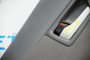 Обшивка двери карточка задняя левая Toyota Prius 30 10-15 темно-серая с темно-сер вставкой тряпка, царапины