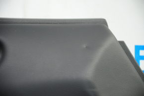 Обшивка двери карточка передняя левая Nissan Leaf 13-17 черн с черн вставкой кожа, подлокотник кожа, царапины, тычки