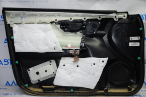 Обшивка двери карточка передняя правая Nissan Altima 13-18 черн с черн вставкой кожа, царапины, прорез