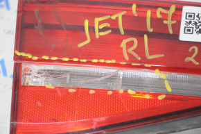 Ліхтар внутрішній кришка багажника лівий VW Jetta 15-18 USA галоген, тріщини, світлий