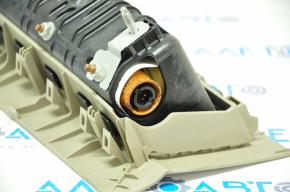 Подушка безопасности airbag коленная водительская левая Ford Escape MK3 13-19 серая, ржав патрон, оторвана накладка