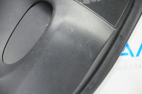 Обшивка двери карточка задняя левая Nissan Sentra 13-19 черн с черн вставкой тряпка, подлокотник тряпка, царапины, под химчистку