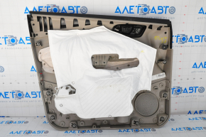 Обшивка двери карточка передняя правая Ford Escape MK3 17-19 рест,беж, подлокотник кожа, тычки