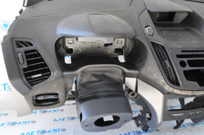 Торпедо передняя панель с AIRBAG Ford Escape MK3 17-19 рест, беж накладки, под химчистку, сломан воздуховод