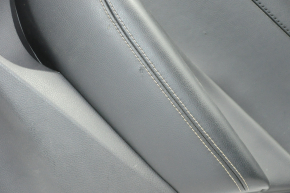 Обшивка двери карточка задняя правая Nissan Maxima A36 16- черн с черн вставкой кожа, подлокотник кожа, молдинг серый глянец, надрывы, царапины