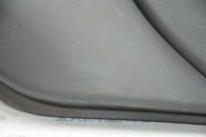Обшивка дверей картка задня права Nissan Murano z52 15-18 чорна з чорною вставкою шкіра, молдинг сірий глянець, надрив, подряпини