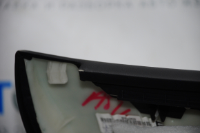 Обшивка двери карточка задняя правая Nissan Murano z52 15-18 черн с коричн вставкой кожа, молдинг серый глянец, надрыв, царапины