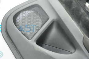 Обшивка дверей картка задня права Nissan Altima 13-18 чорн з чорною вставкою ганчірка, надриви, подряпини, під хімчистку