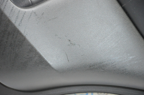 Обшивка двери карточка задняя правая Nissan Pathfinder 13-20- черн с черн вставкой кожа, подлокотник кожа, царапины, под химчистку