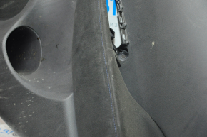 Обшивка двери карточка задняя правая Nissan Leaf 13-17 черн, подлокотник тряпка, под химчистку