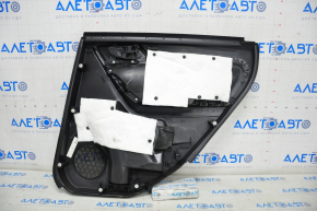 Обшивка двери карточка задняя левая Subaru Forester 14-18 SJ черн с серой вставкой тряпка, подлокотник тряпка, под химчистку