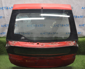 Дверь багажника голая со стеклом Toyota Prius 30 10-15 красный 3R3, с двумя стеклами, царапины
