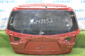 Дверь багажника голая со стеклом Kia Sorento 16-20 красный TR3, тычки, царапина