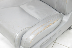 Сидіння водія Toyota Sequoia 08-16 з airbag, електро, шкіра сіра, без підголівника, тріщини, під перетяжку