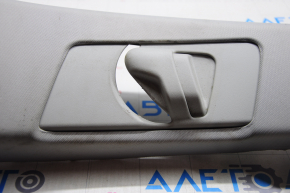 Накладка центральной стойки верхняя ремень левая Toyota Avalon 13-18 серая, царапины, под химчистку