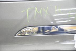 Двері в зборі перед лев Tesla Model X 16-21 коричневий PPT, прим'ята, тичка на хромі, здувся хром ручки
