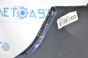 Бампер задний голый верхняя часть Hyundai Santa FE 19-20 синий сломаны крепления, запилен