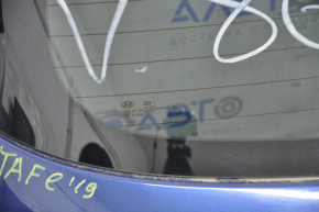 Дверь багажника голая со стеклом Hyundai Santa FE 19- синий ST2