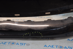 Бампер передній голий Nissan Leaf 11-12 чорний порваний, притиснутий, злам креп