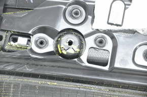 Обшивка дверей картка задня ліва Tesla Model X 16-21 беж+чорн, з керуванням склопідйомника, що стрільнула, злам креп