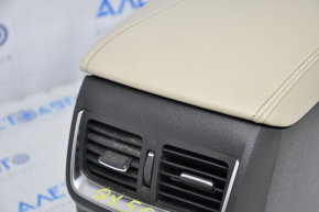 Консоль центральная подлокотник и подстаканники Infiniti QX50 19- кожа бежевая царапины